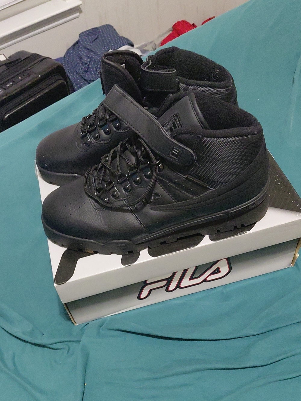 Fila Men's All-Black High-Top Tactical Boots